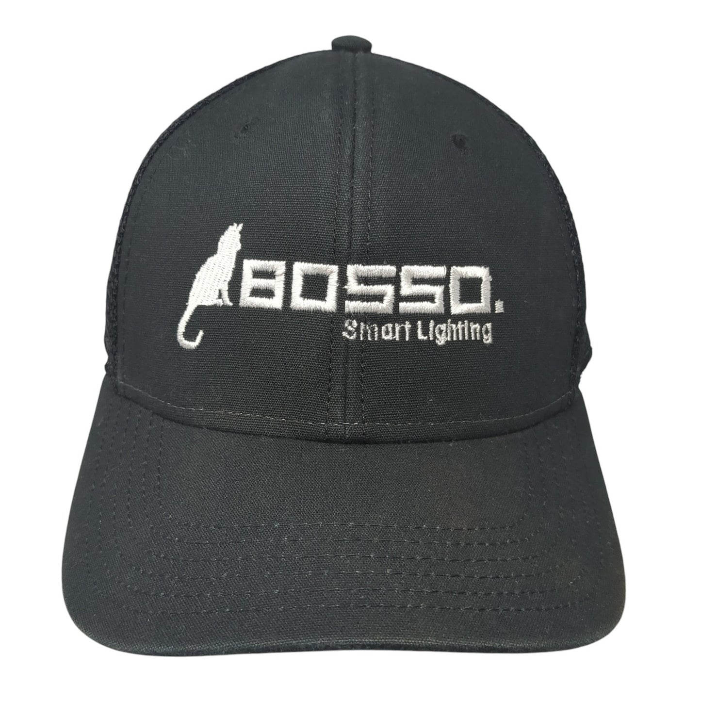 Bosso Smart Lighting Snapback Trucker Hat Black One Size Mesh Back Legacy