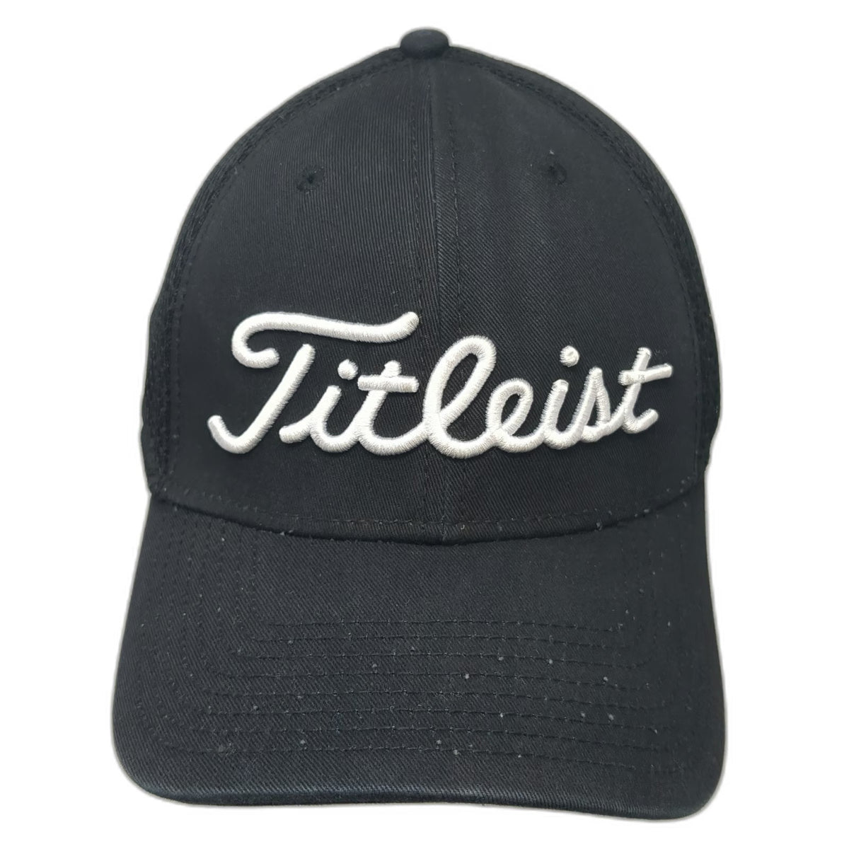 Titleist Baseball Cap Black L Mesh Back Pro V1 FootJoy FJ Stretch Fit Hat