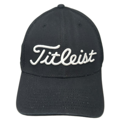 Titleist Baseball Cap Black L Mesh Back Pro V1 FootJoy FJ Stretch Fit Hat