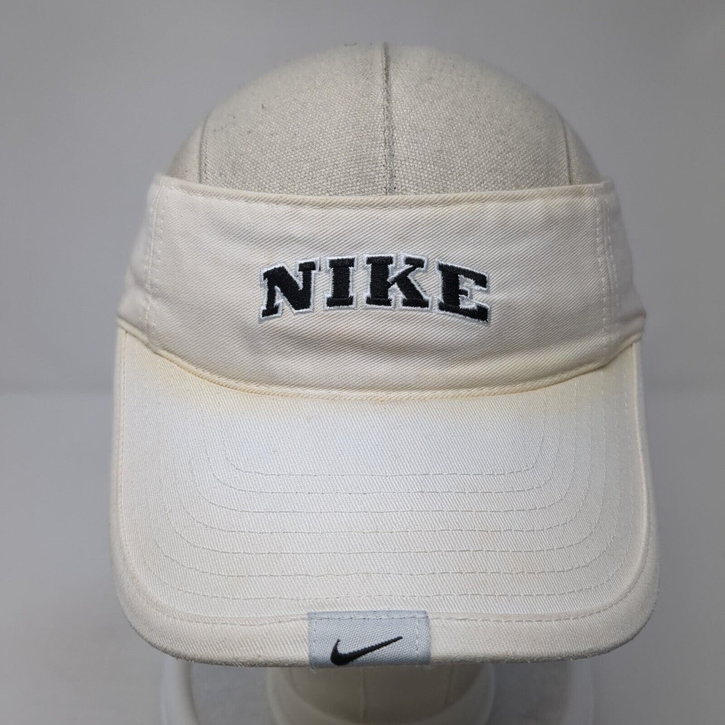 Nike Pro Classics Strapback Sun Visor Hat White One Size Adjustable