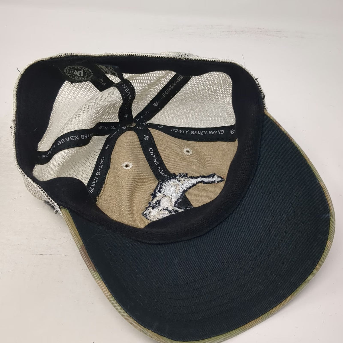 '47 Brand Baseball Cap Green Camo One Size Mesh Back OHT Panther Fitted Hat