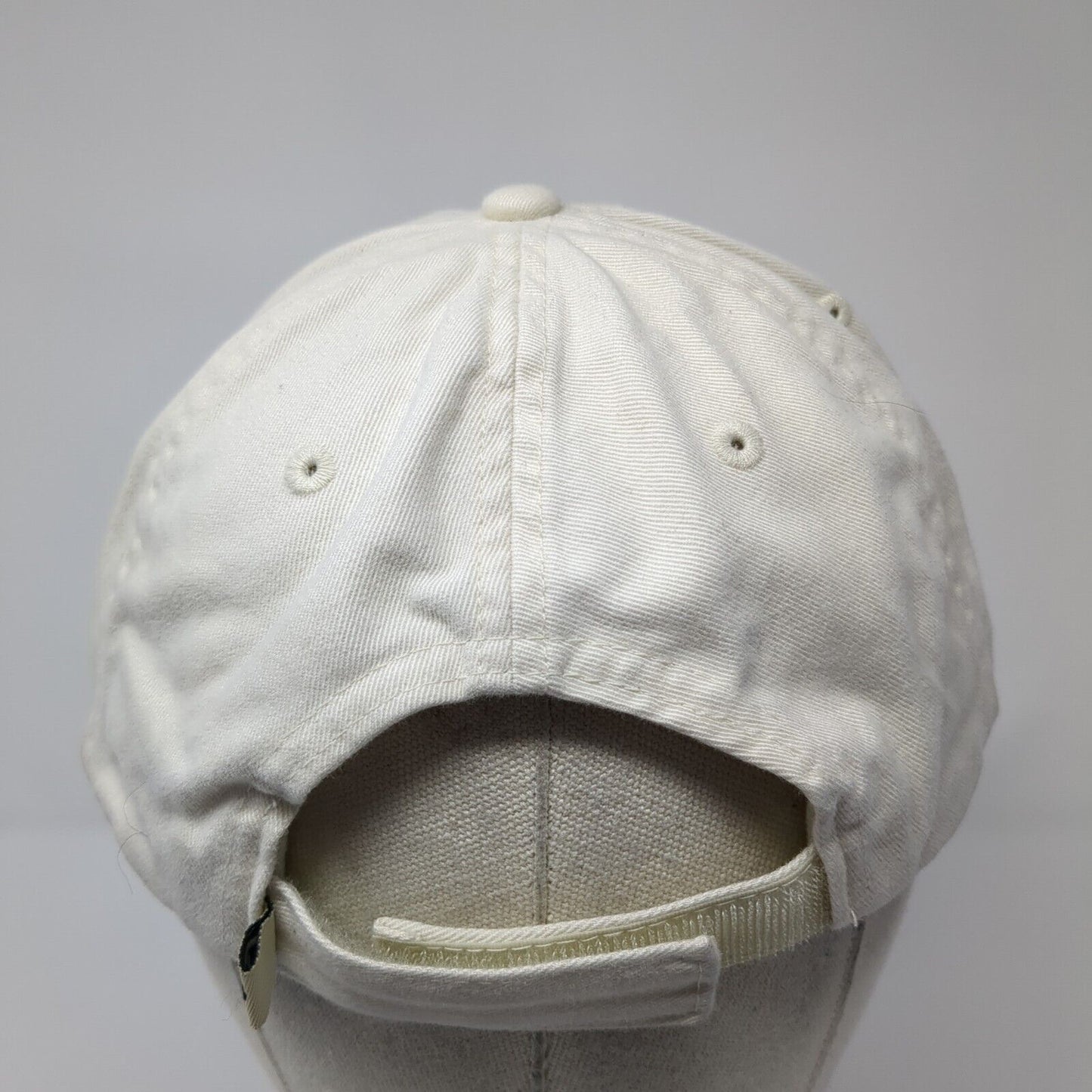 Cuckoo Bay Quesnel Lake B.C. Strapback Hat White Cream One Size Outdoor