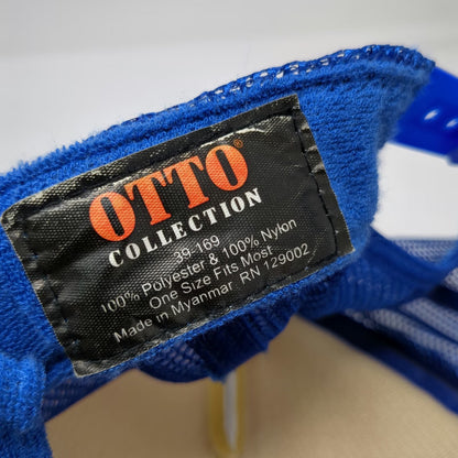 Otto Trucker Hat White Red Blue One Size Great North Aleworks Manchester NH Mesh