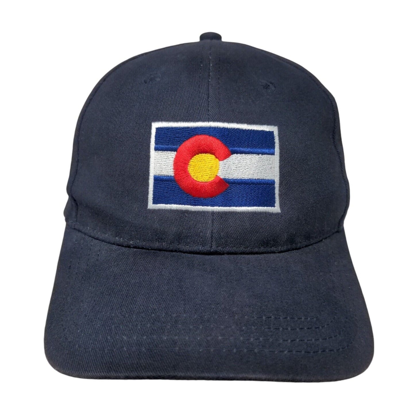 Flag of Colorado Slideback Hat Blue OSFA Adjustable Embroidered 6 Panel Cotton