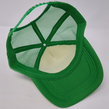 Rookie Snapback Trucker Hat Green One Size Adjustable Mesh Back 6 Panel