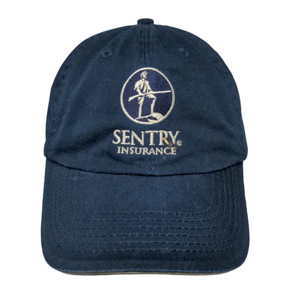 Sentry Insurance Strapback Hat Blue OS Adjustable Embroidered Port & Company