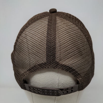 Don't Talk To Me Snapback Trucker Hat Brown One Size Adjustable Mesh Back