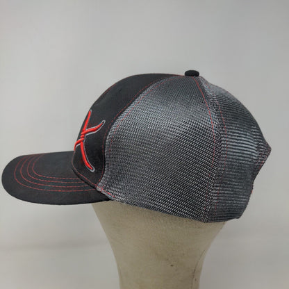 Twisted X Men's Snapback Mesh Back Hat Black Gray OSFM Embroidered Logo