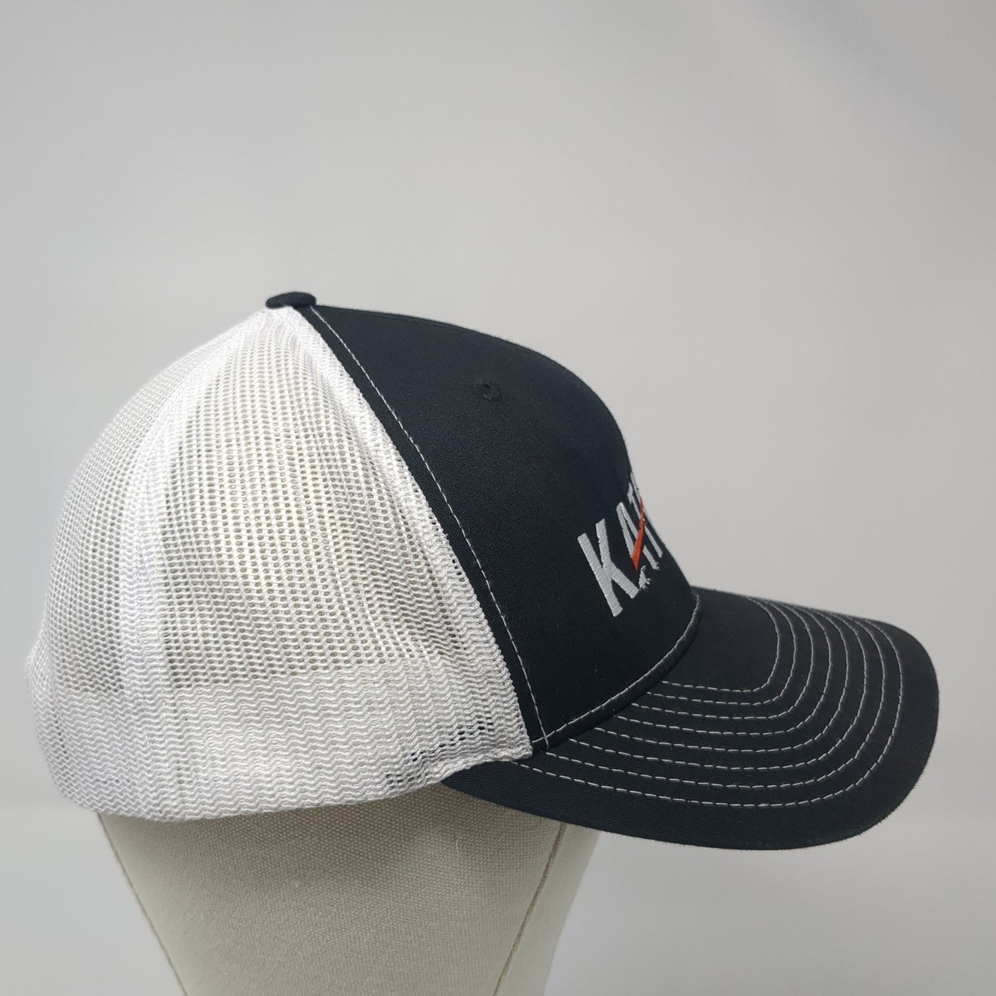 Katmai Snapback Trucker Hat Black One Size Adjustable Mesh Back Richardson