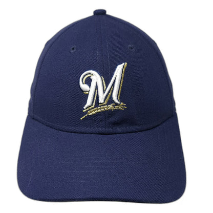 Milwaukee Brewers MLB New Era Blue Baseball Cap One Size Strapback Curved Brim