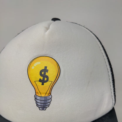 Richful Thinking Snapback Trucker Hat Black One Size Adjustable Mesh Back