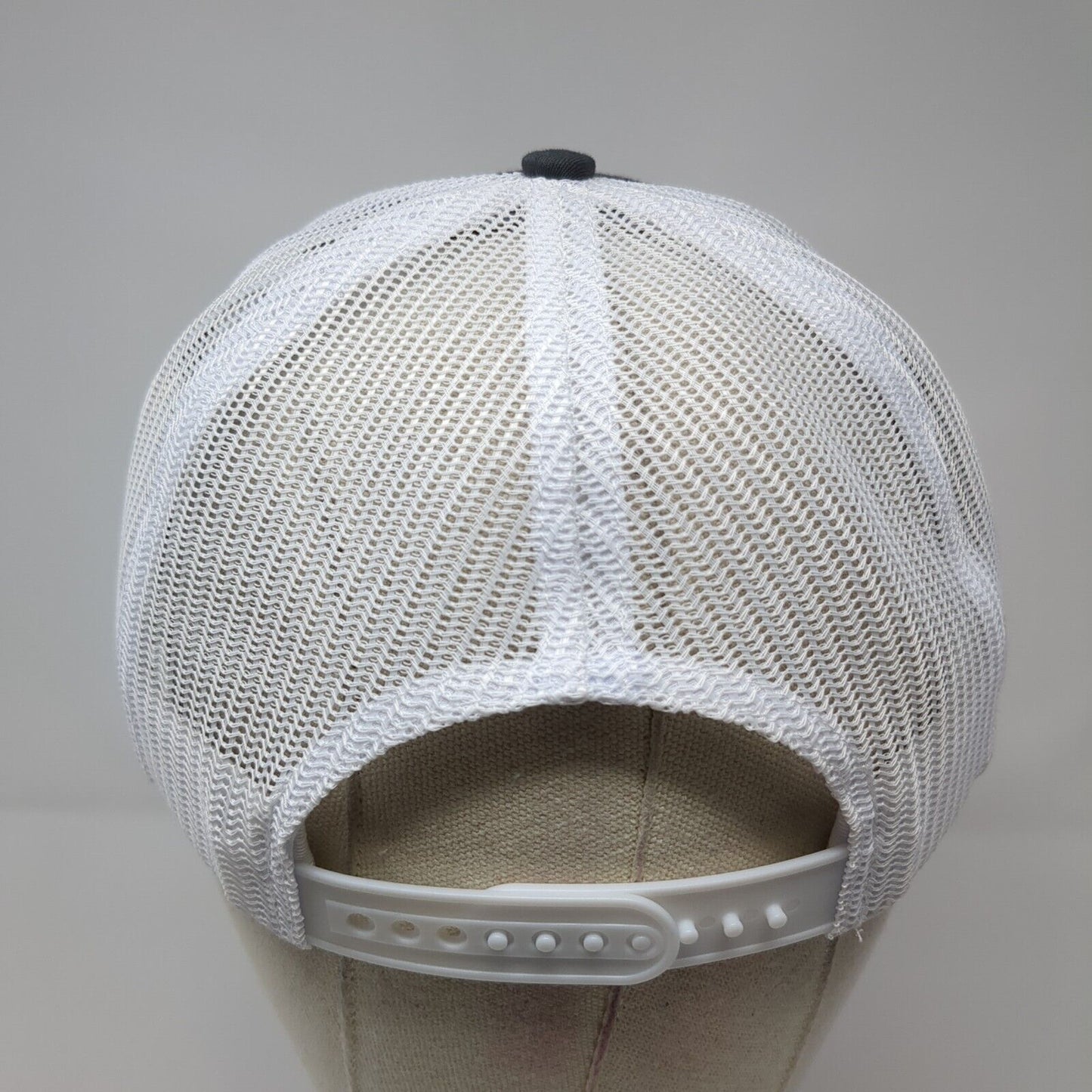 Leupold Snapback Trucker Hat Gray One Size Mesh Back Embroidered 6 Panel