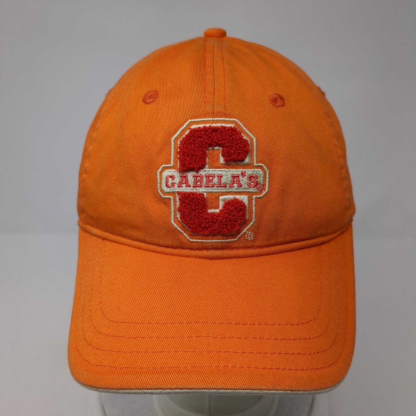 Cabela's '61 Strapback Hat Orange One Size Adjustable Embroidered