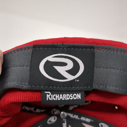 SC Fitted Hat Red S-M Flexfit Embroidered Colorblock Richardson Pulse