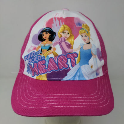 Disney Princess Girl's Strapback Hat Pink Size OSFM Cinderella Rapunzel Jasmine