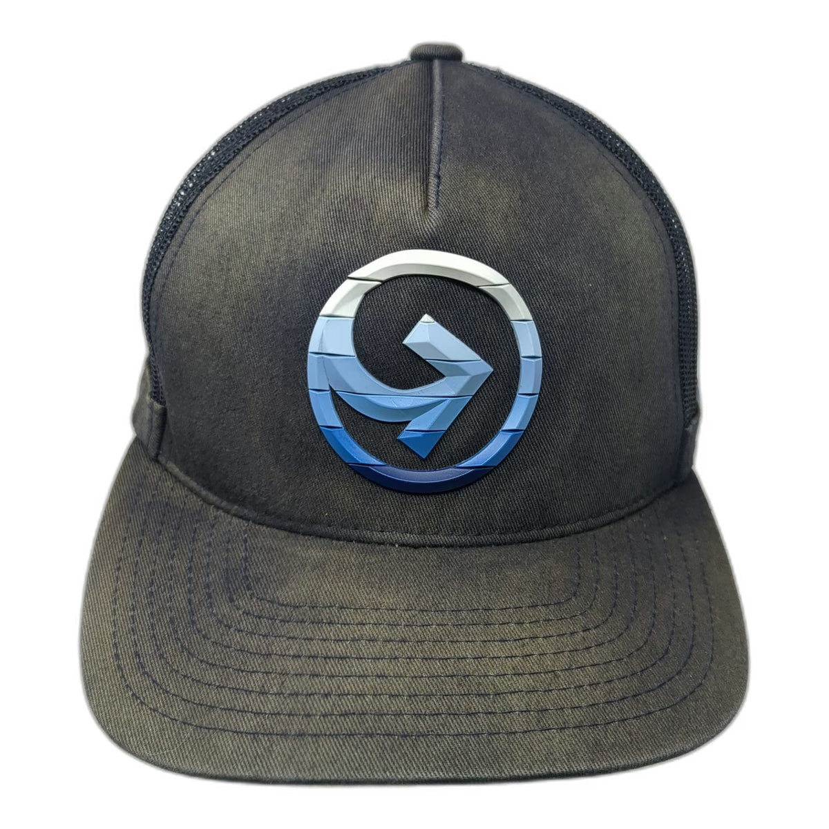 G/FORE Trucker Hat Blue One Size Mesh Back Snapback Circle Logo Gradient Pins