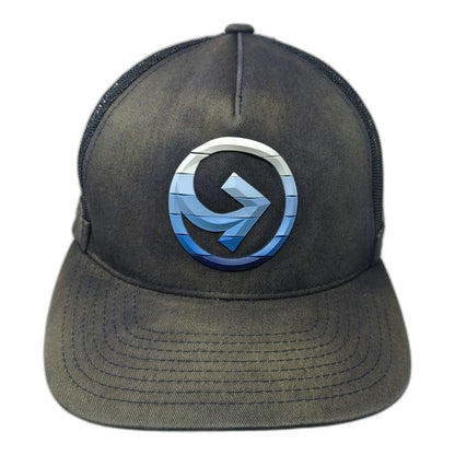 G/FORE Trucker Hat Blue One Size Mesh Back Snapback Circle Logo Gradient Pins