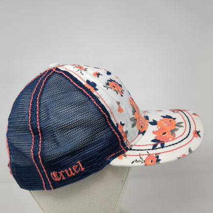 Cruel Denim Snapback Mesh Back Trucker Hat Multi One Size Floral Print