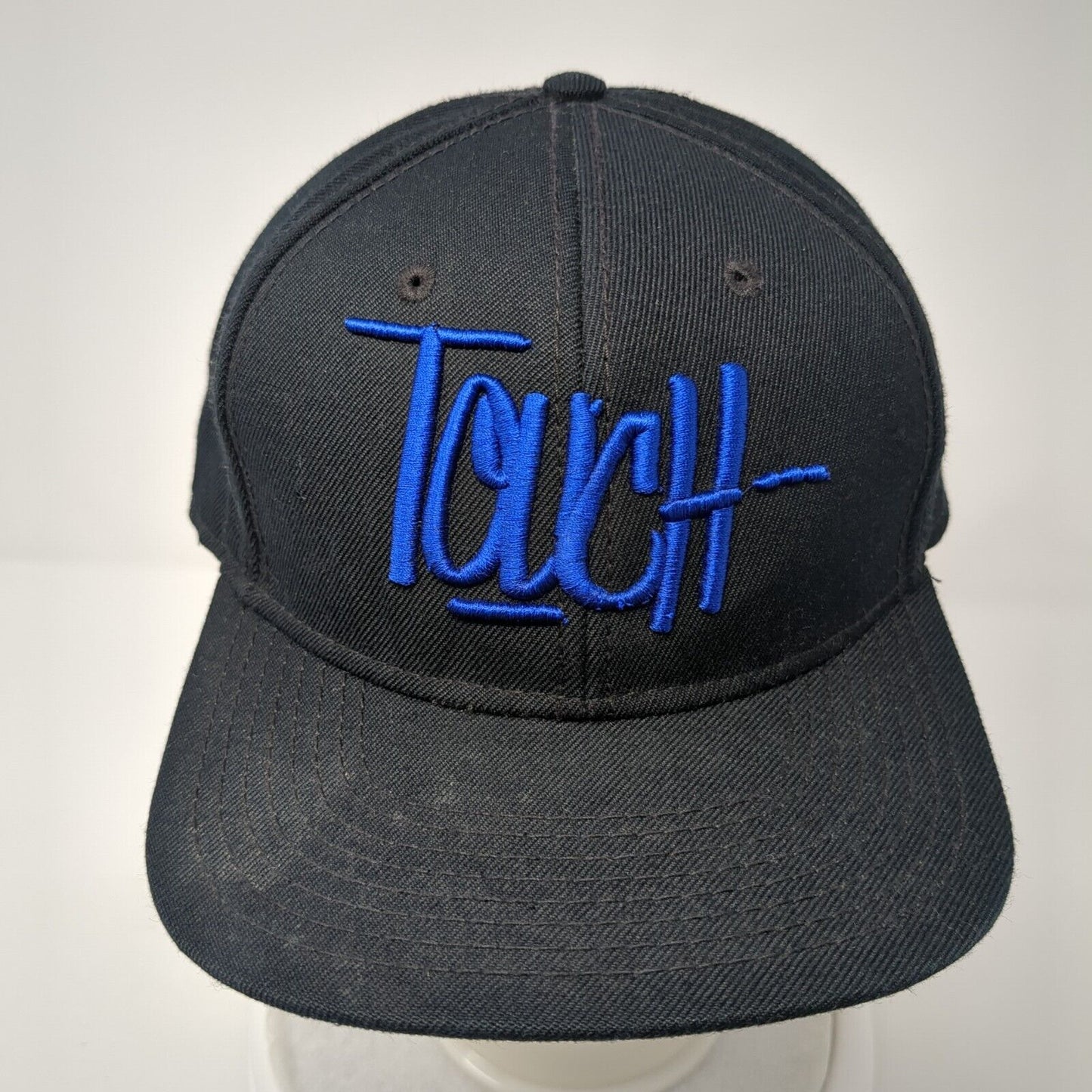 Touch Snapback Hat Black One Size Adjustable Embroidered Solid Otto