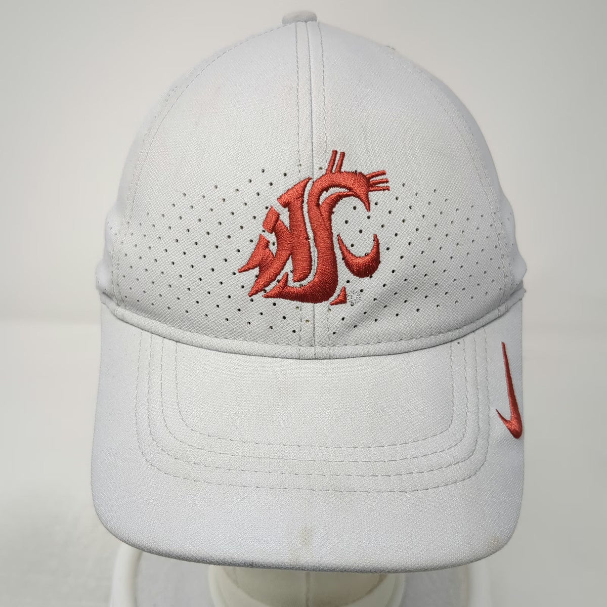 Washington State Cougars NCAA Nike Gray OSFM Hat Dri-FIT Strapback Ventilated