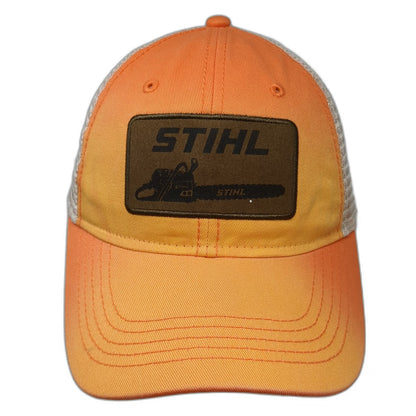 Stihl Trucker Hat Orange One Size Chainsaw Patch Mesh Snapback Tool Logo Cap