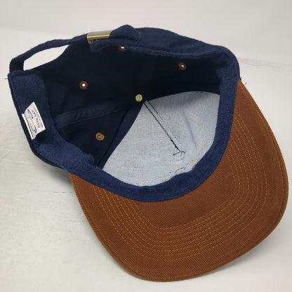 Otto 5 Panel Blue Hat One Size Cotton Twill Ranch Antlers Slideback Buckle Logo