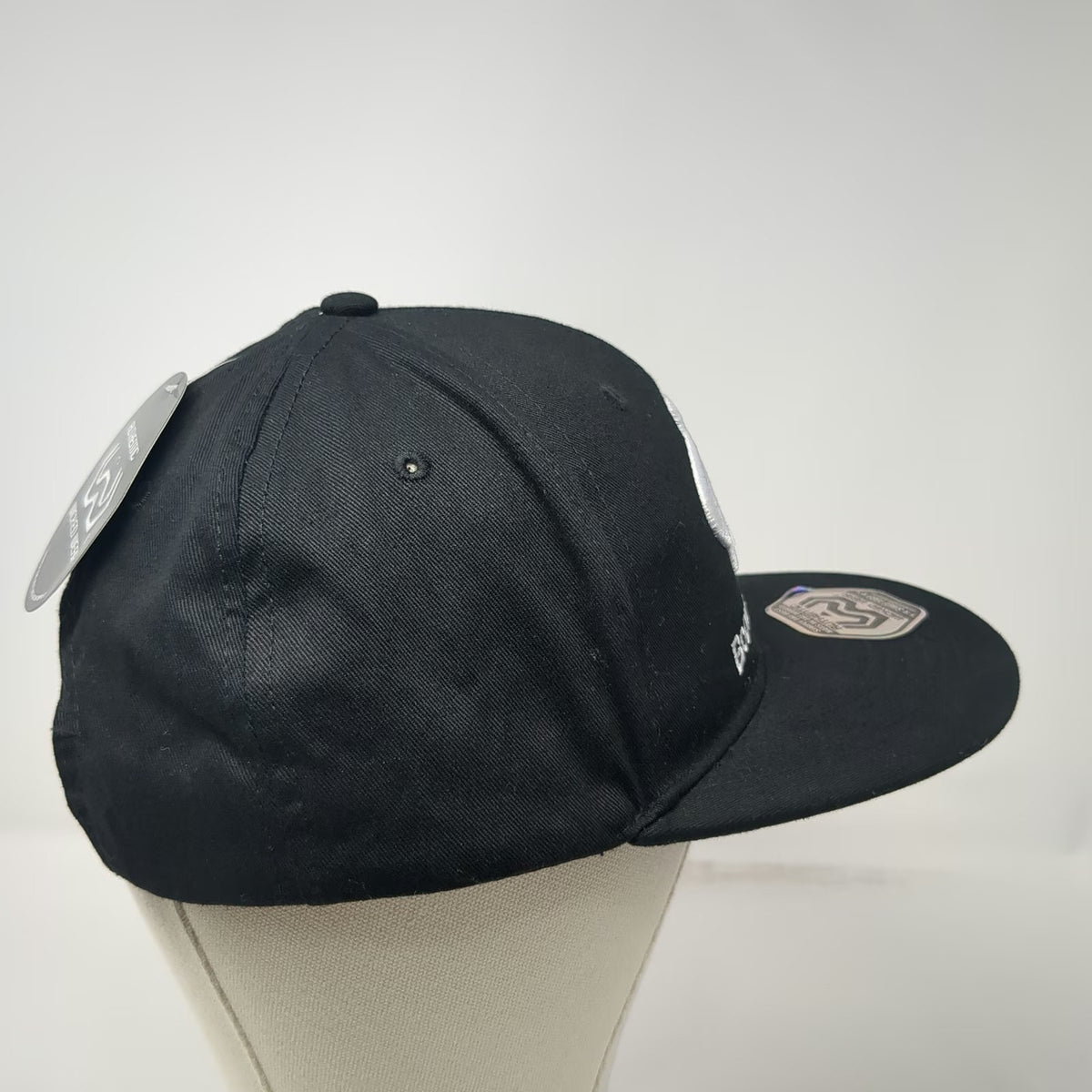 Wicked Wear Snapback Hat Black One Size Bodybuilding Logo Gym Fitness Flat Brim