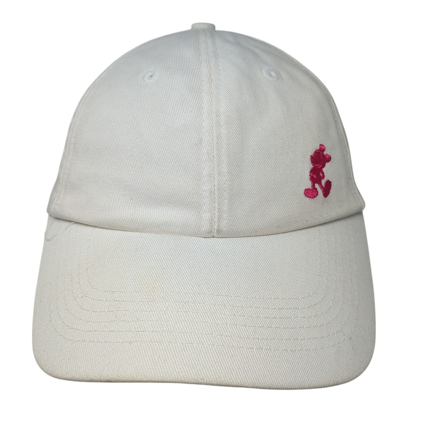 Mickey Mouse Strapback Baseball Cap White One Size Adjustable Disney Parks