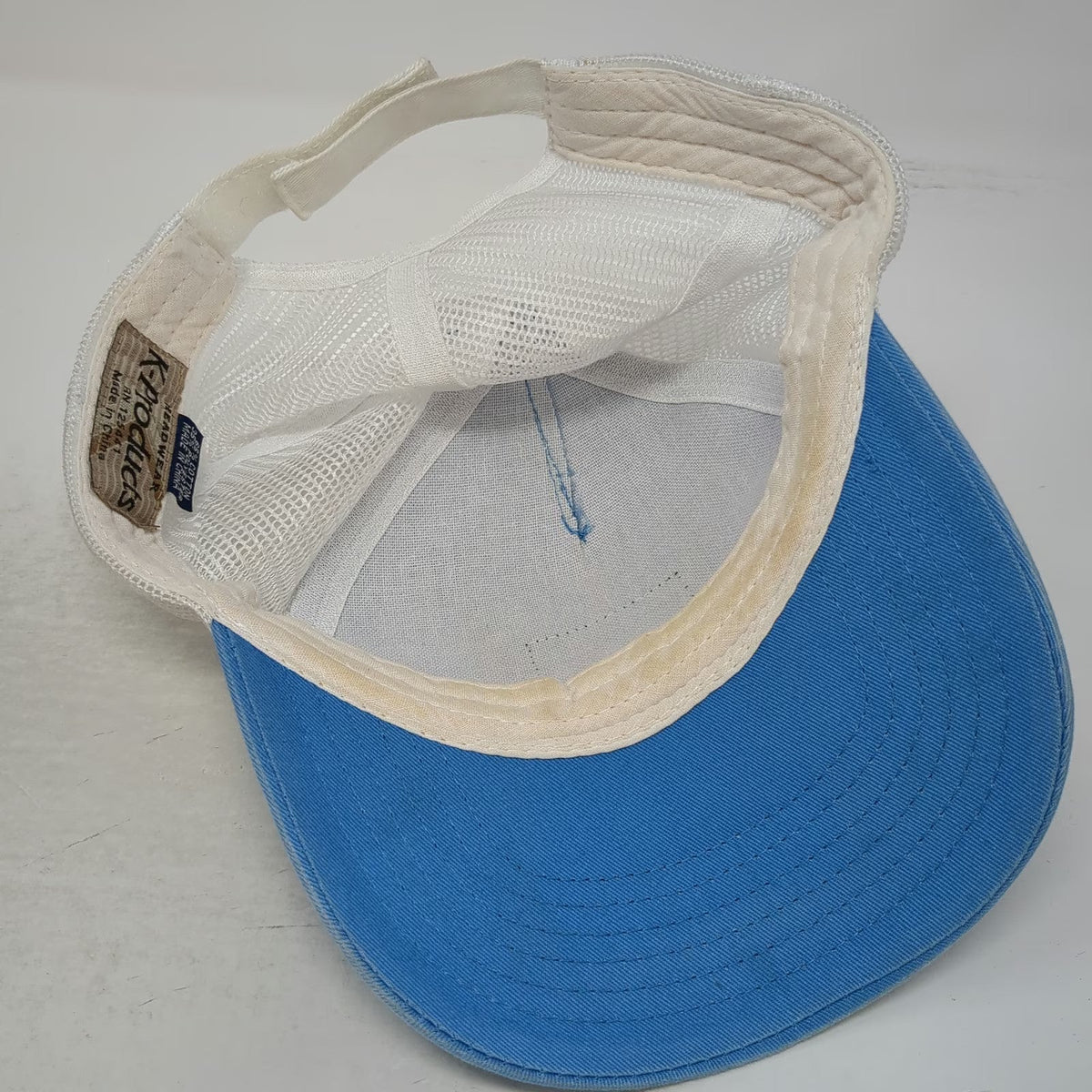 K-Products Baseball Cap Blue OSFM Mesh Back Strapback Honda Patch Graphic Hat