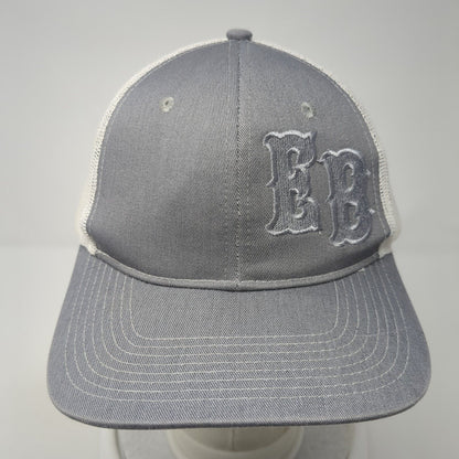 EB Snapback Trucker Hat Gray One Size Adjustable Mesh Back Port Authority
