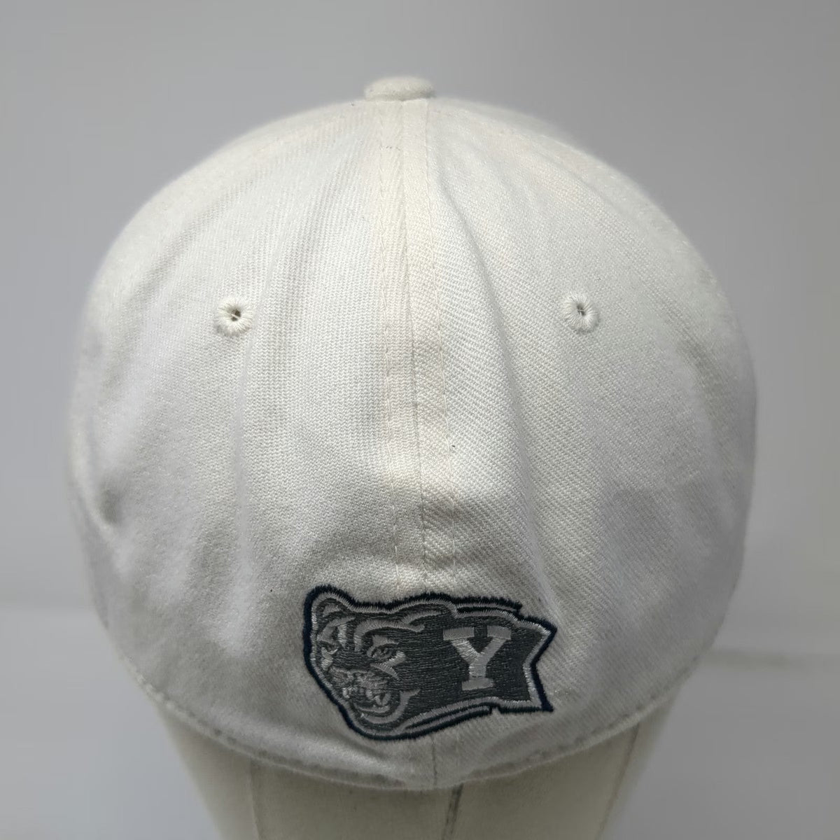 BYU Cougars NCAA Top of the World White M Baseball Cap Stretch Fit One-Fit Hat
