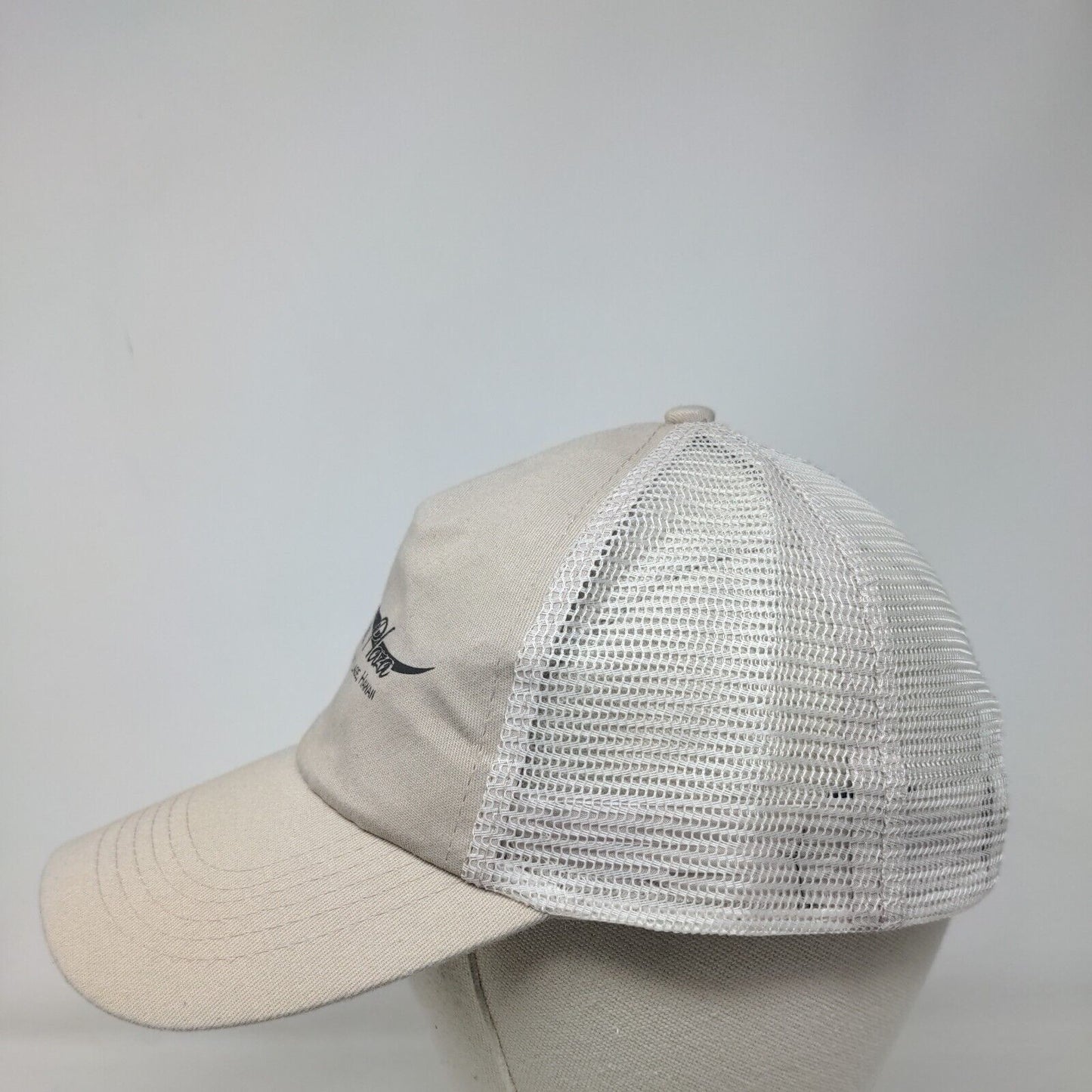 Waikoloa Plaza Village Hawaii Snapback Trucker Hat Tan OSFA Adjustable Hit Wear