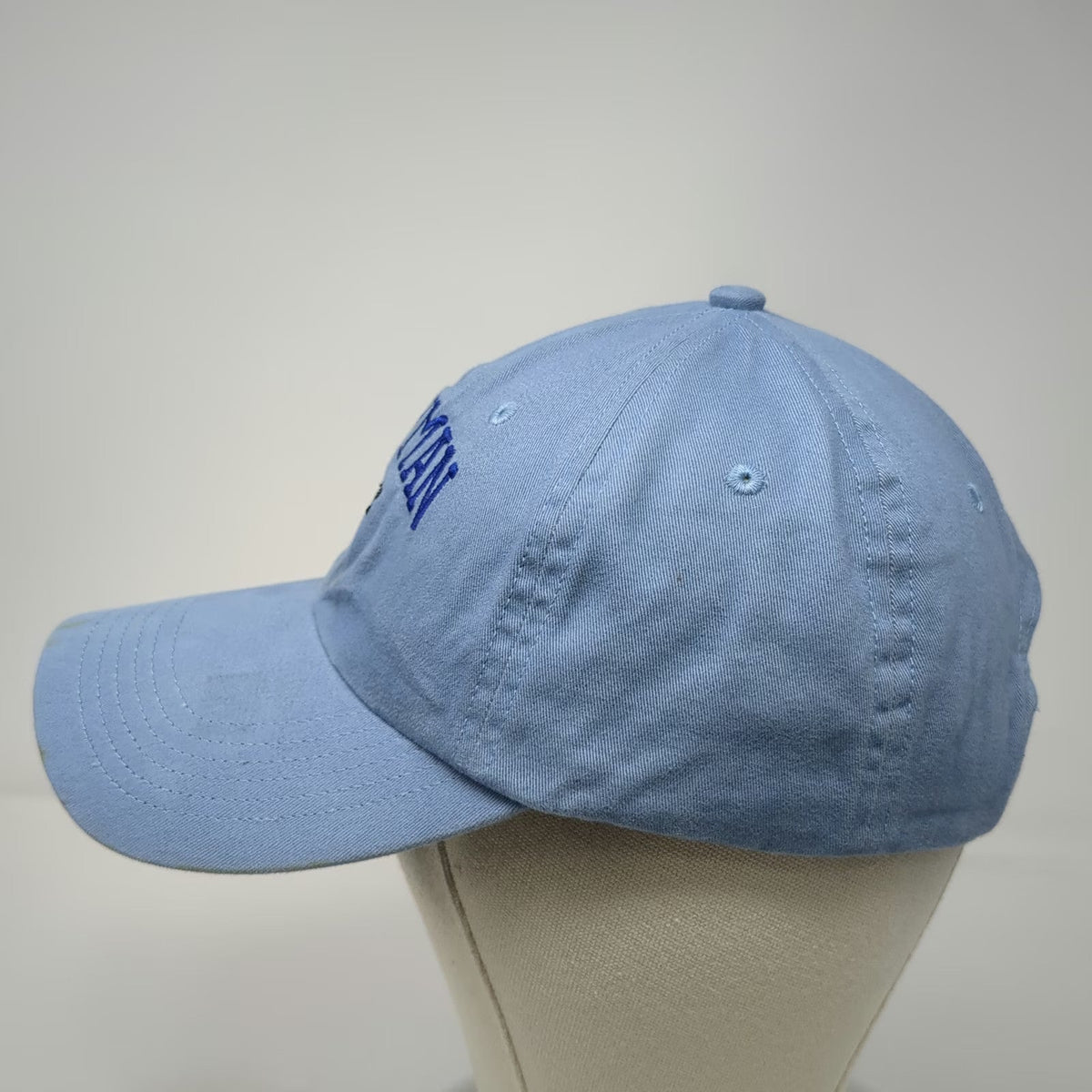 Harvard Square Jackman Maine Blue Baseball Cap Hat One Size Slideback Strapback