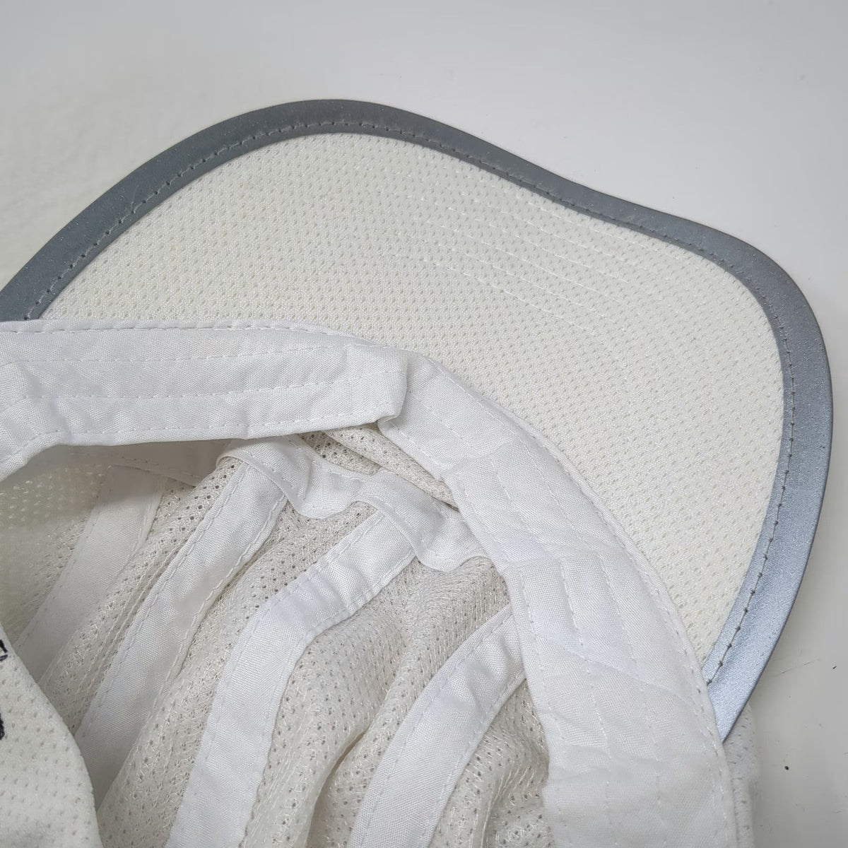 Big Accessories Baseball Cap White One Size Reflective Trim Mesh Strapback Hat