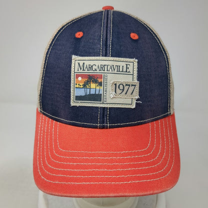Margaritaville Trucker Hat Blue Orange Beige One Size Snapback Sunset Beach