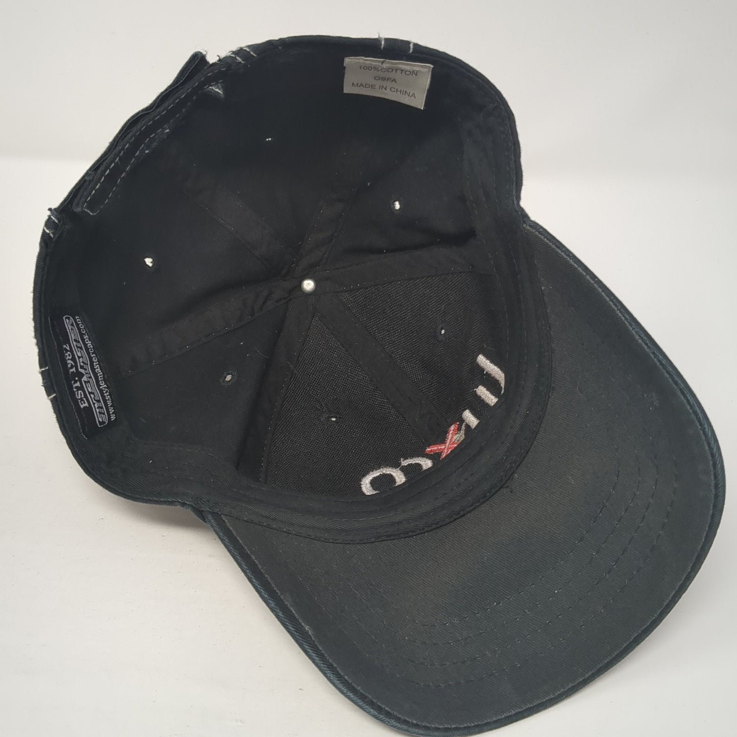 Luxco Spirited Brands Strapback Hat Black One Size Adjustable Stylemaster