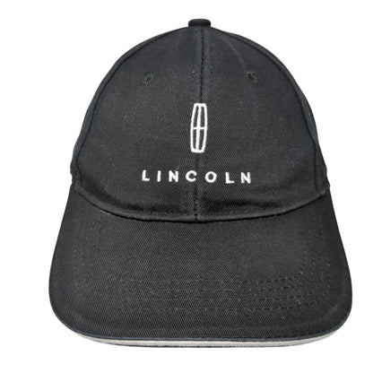 Lincoln Slideback Hat Black 58cm Adjustable Embroidered 6 Panel Solid