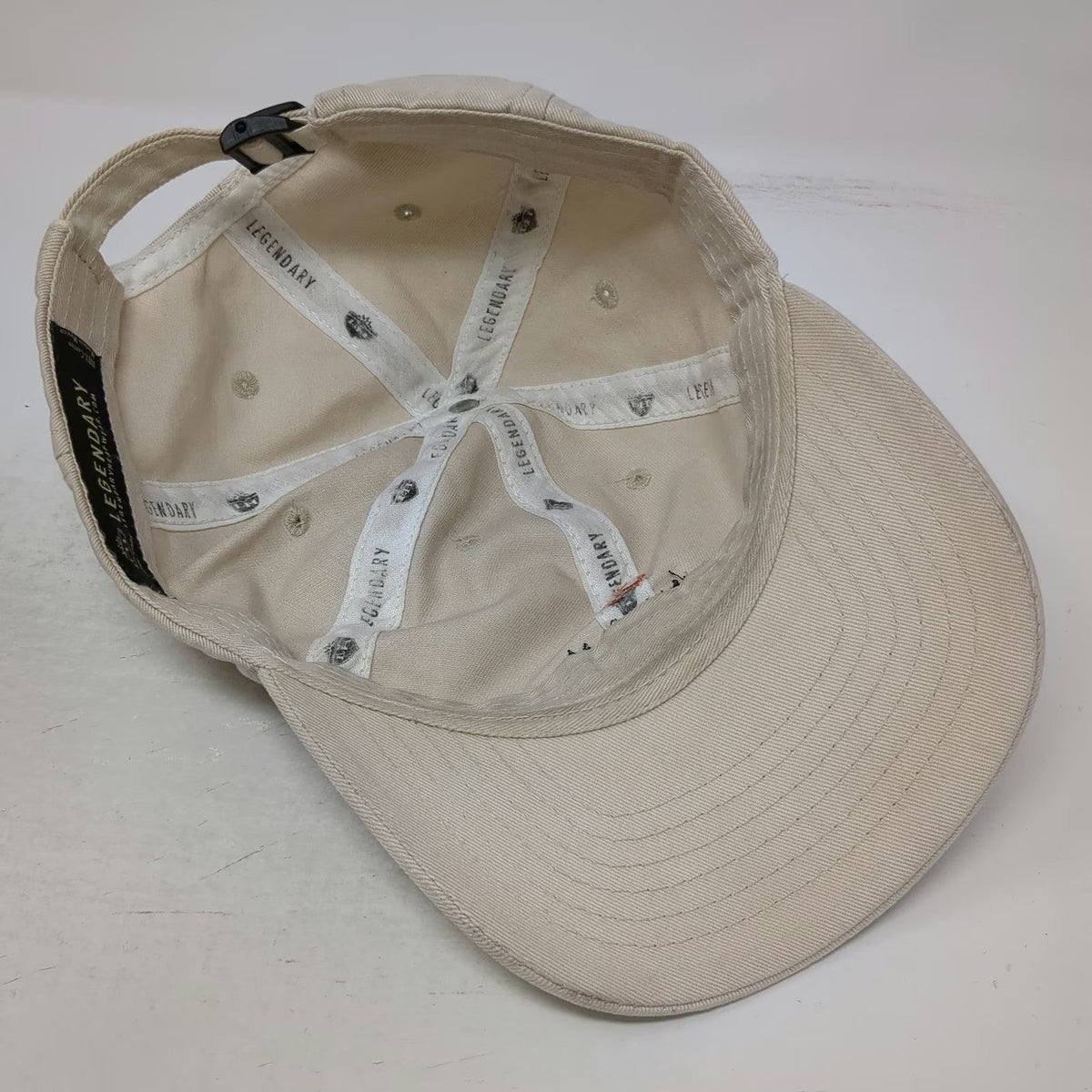 Legendary Headwear Wigwam Golf Hat Beige One Size Baseball Cap Slideback Cotton