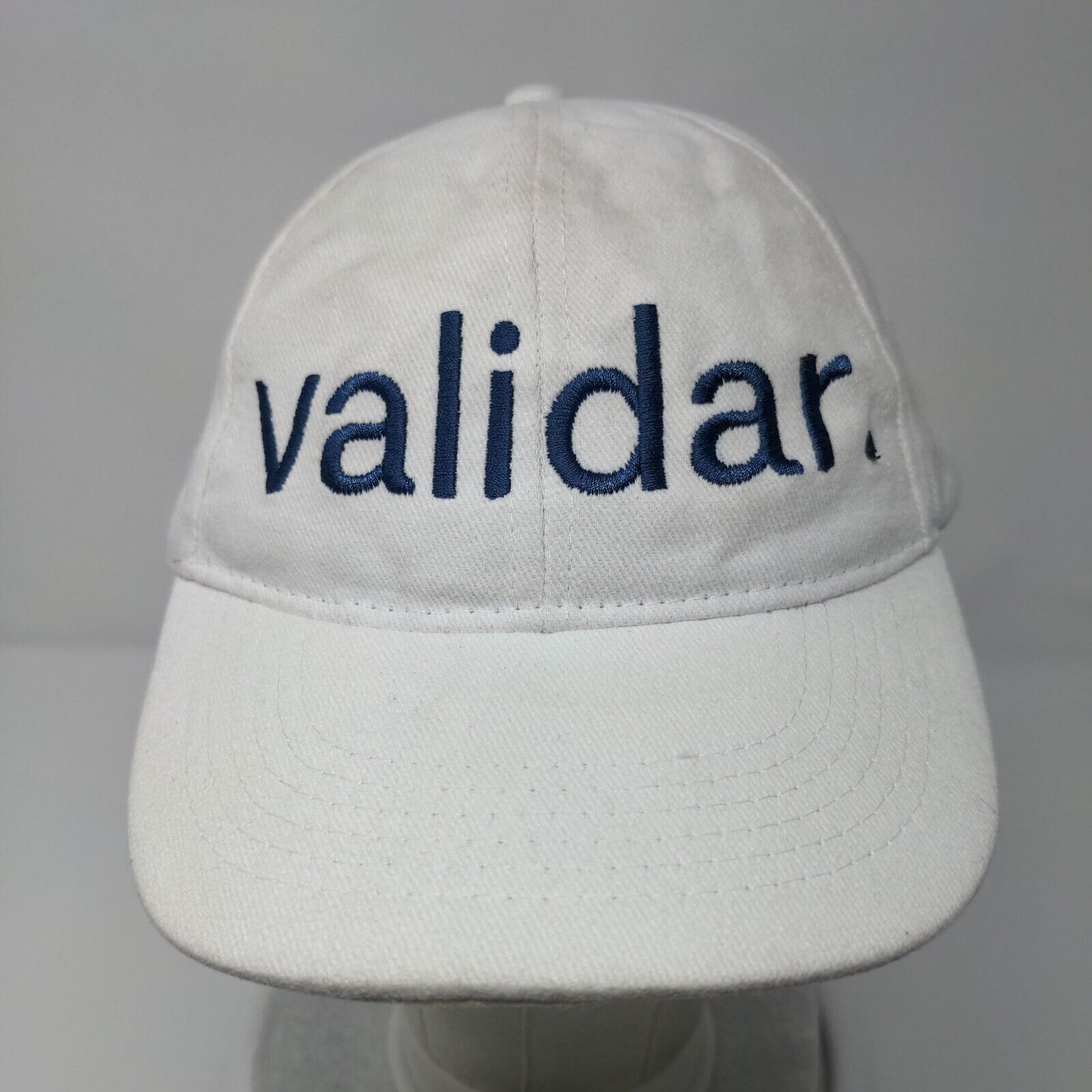 Validar Slideback Hat White One Size Adjustable Embroidered 6 Panel