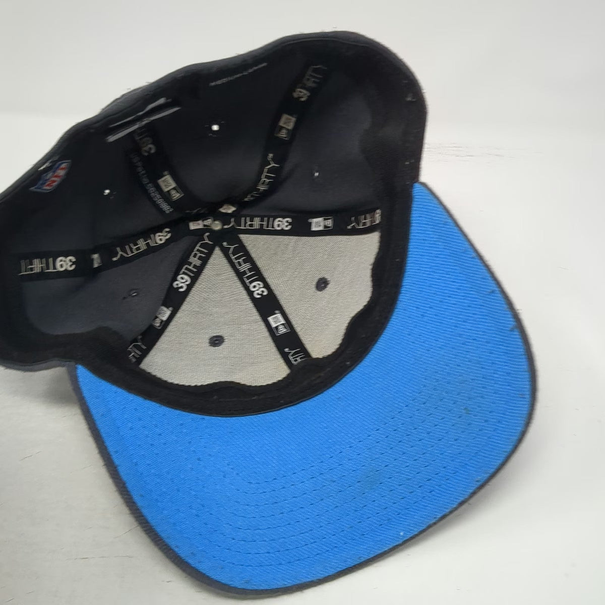 New Era Baseball Cap Gray L Stretch Fit Chargers Bolt Hat Blue Undervisor NFL