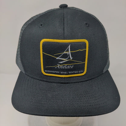 Anelare Washington Wine Snapback Trucker Hat Black One Size Mesh Back