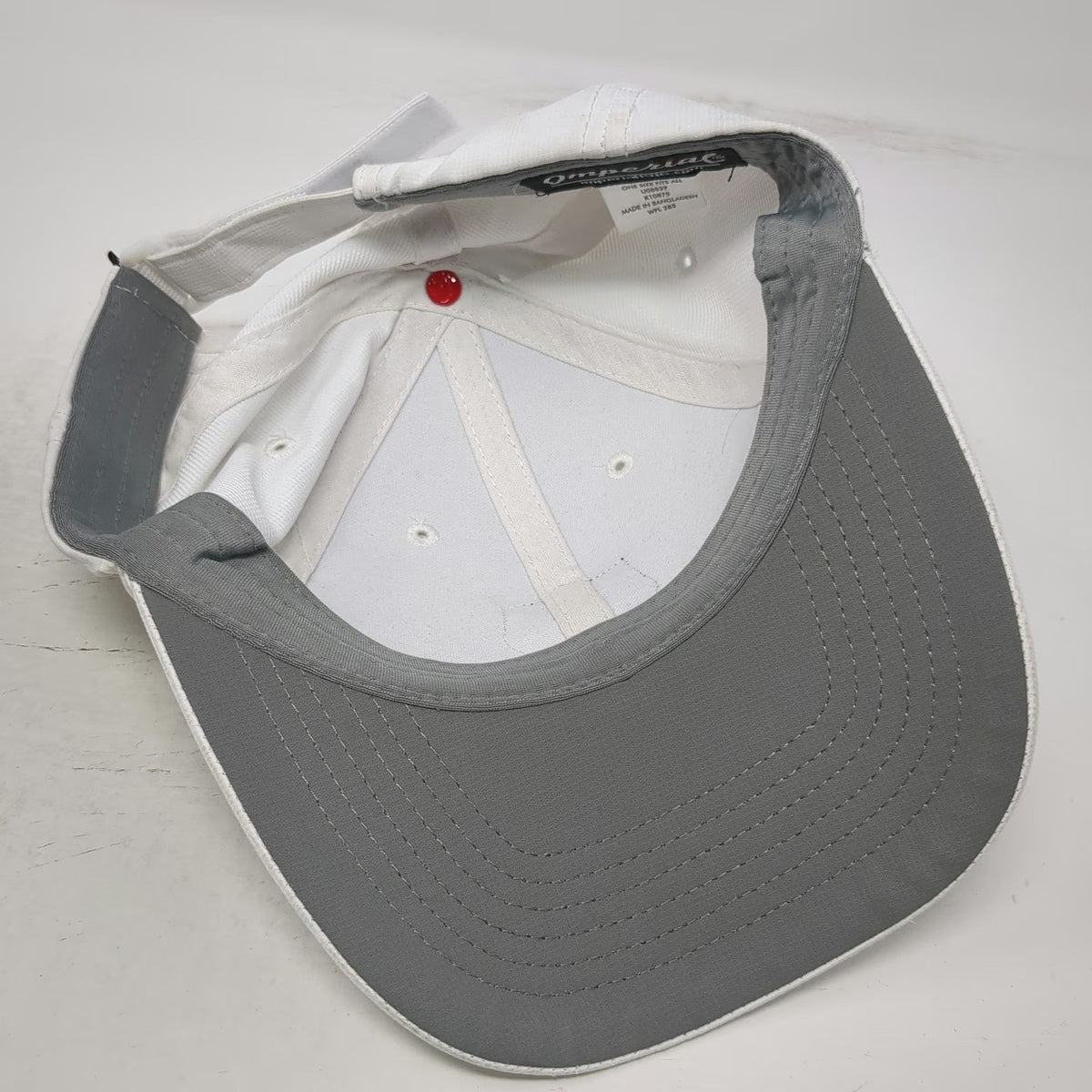 Imperial Baseball Cap White One Size AJGA Shield Logo Golf Strapback Patch Hat