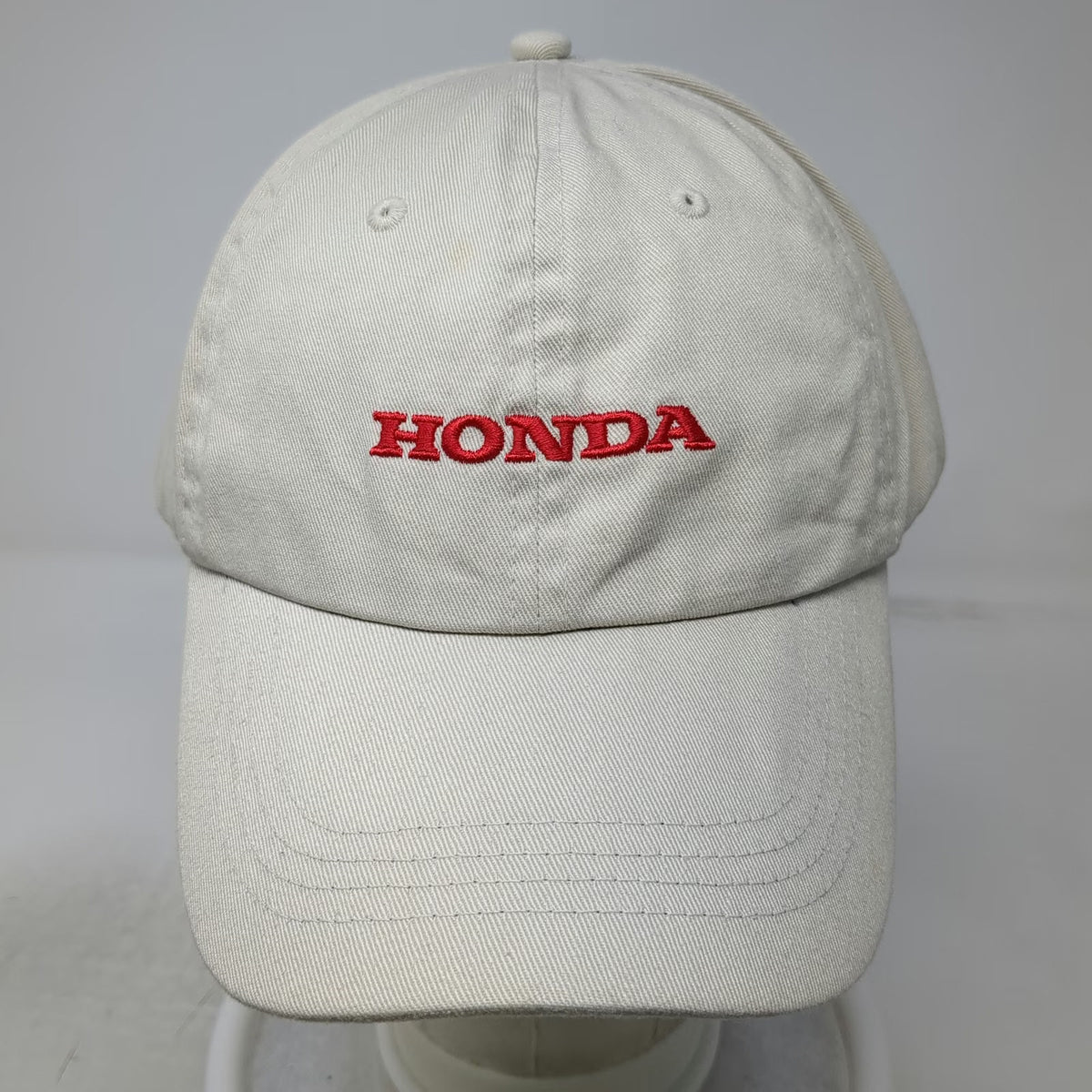 Hit Wear Baseball Cap Beige Red Blue One Size Honda Logo Embroidered Cotton Hat