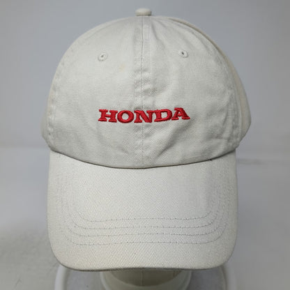 Hit Wear Baseball Cap Beige Red Blue One Size Honda Logo Embroidered Cotton Hat