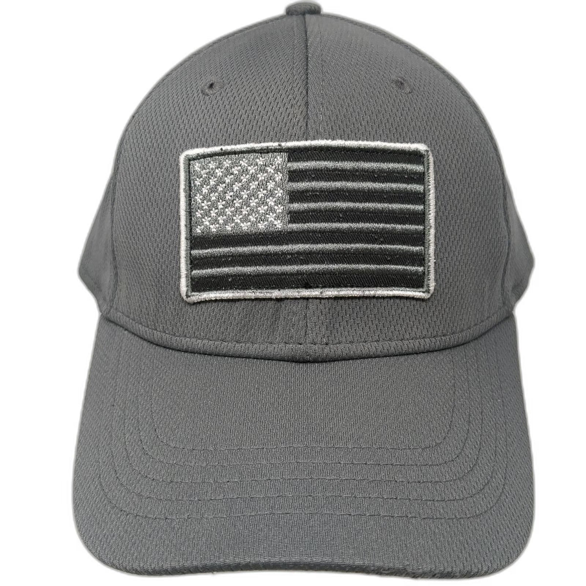Peterbilt Baseball Cap Gray One Size Fitted American Flag Logo Polyester Hat