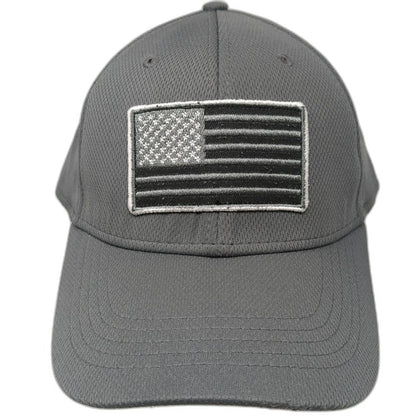 Peterbilt Baseball Cap Gray One Size Fitted American Flag Logo Polyester Hat