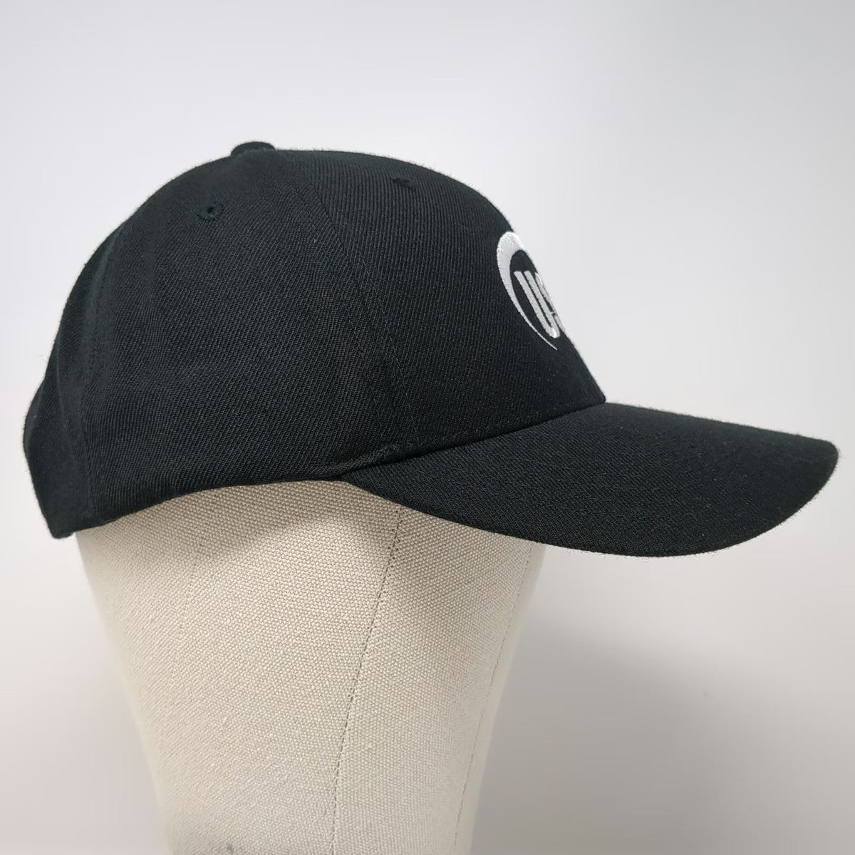 Yupoong Snapback Hat Black One Size USS Easy Safe Clean Logo Structured 6 Panel