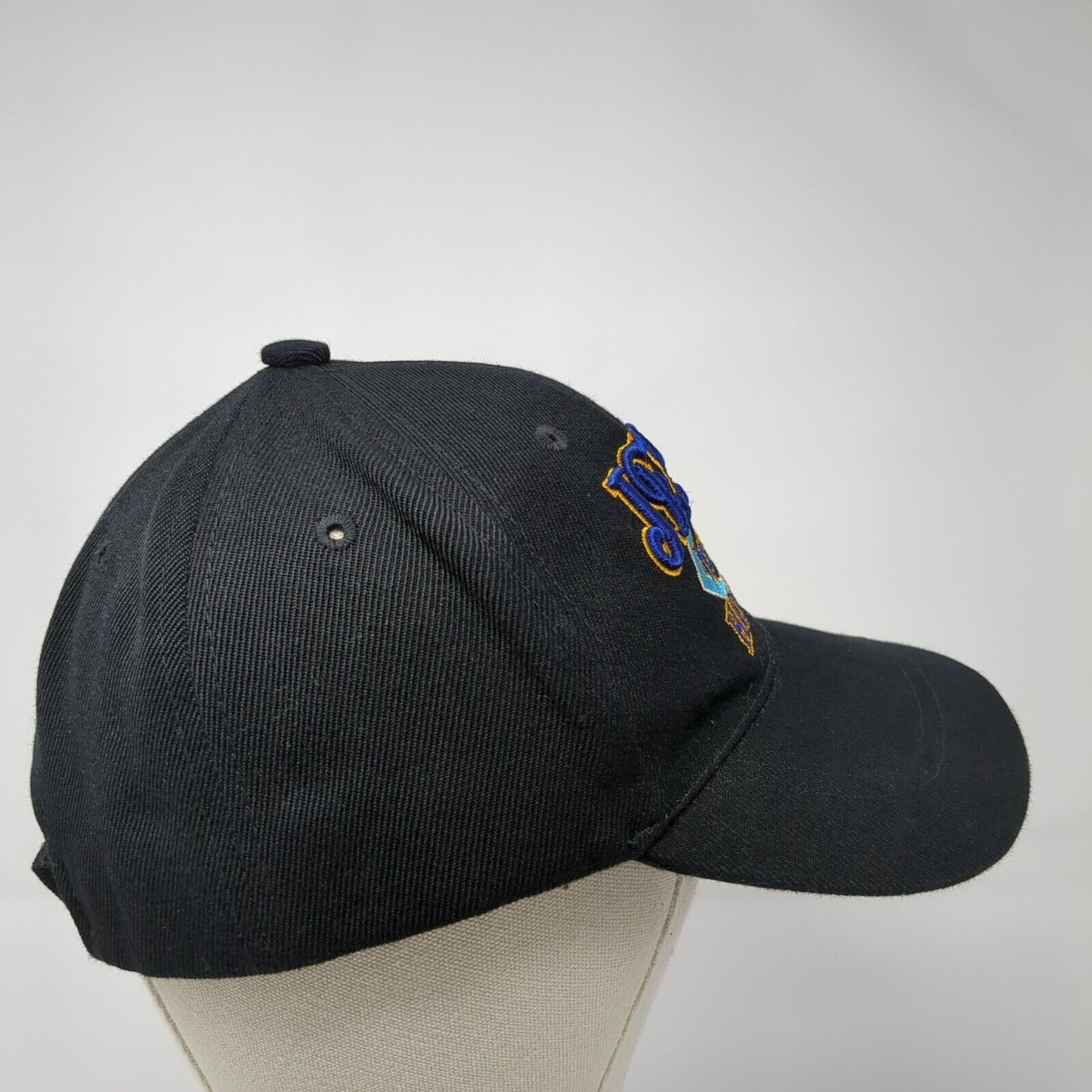 Jesus Has Me Hooked Strapback Hat Black One Size Embroidered 6 Panel