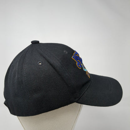Jesus Has Me Hooked Strapback Hat Black One Size Embroidered 6 Panel