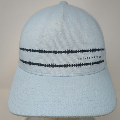 TravisMathew 5 Panel Blue One Size Snapback Hat Flexfit 110 Graphic Stripes